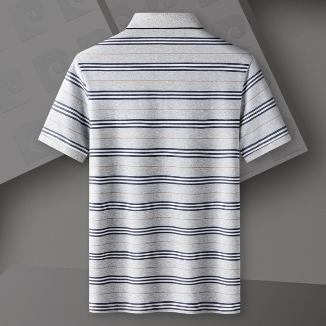 Pierre Cardin Men's Grey & Blue Striped Polo P61113013J93